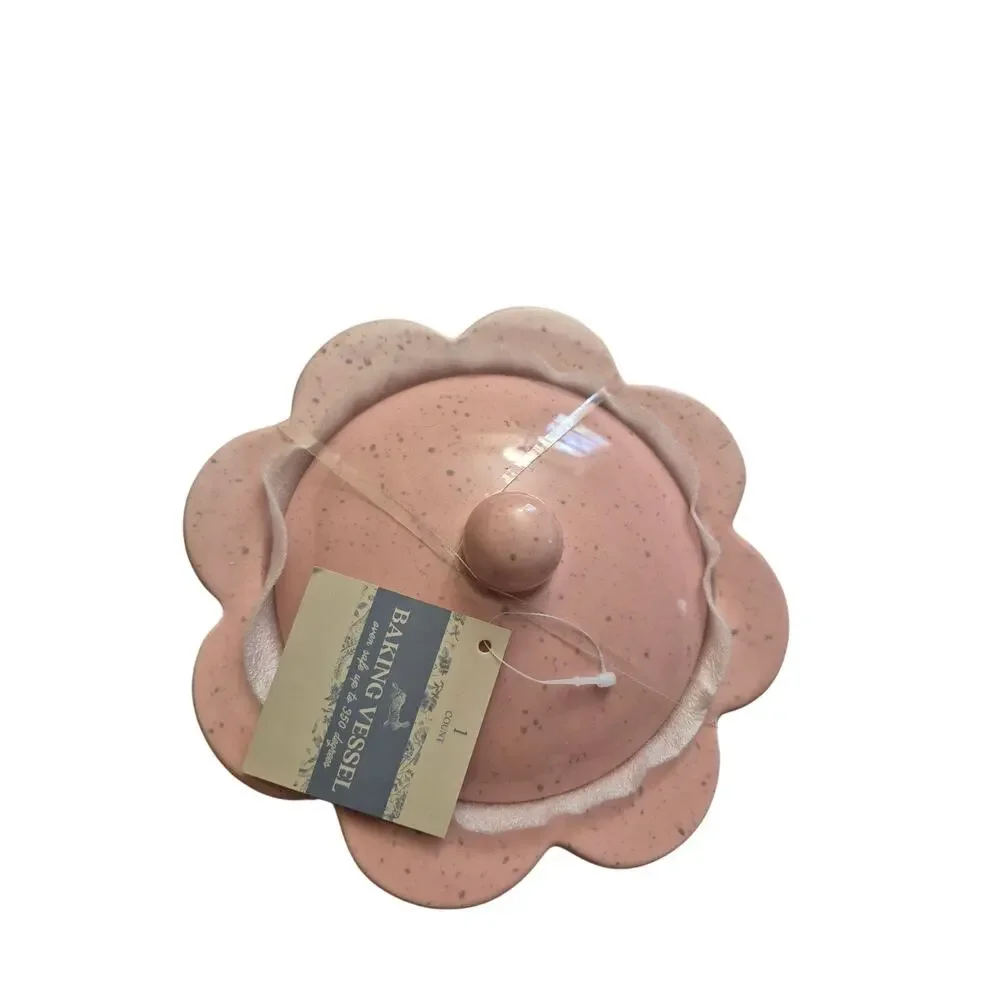 Target Bulleye's Pink Speckled Mini Ceramic Pot With Lid 106 oz NWT Oven Safe s2